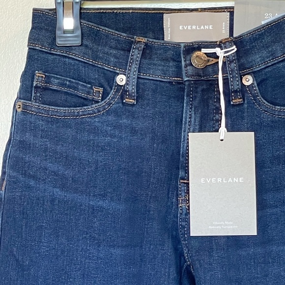 Everlane Blue Medium Wash Authentic‎ Stretch Mid Rise Skinny Jeans Size 23 - Picture 7 of 14